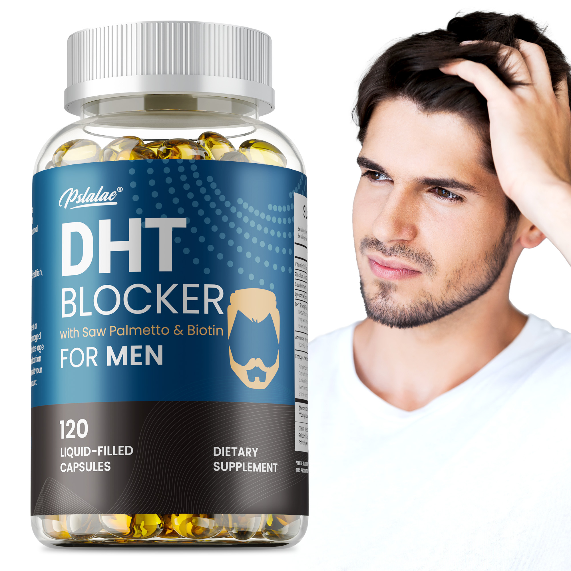 DHT Blockers for Men - Contain – обзор и цена Biotin Hair Growth