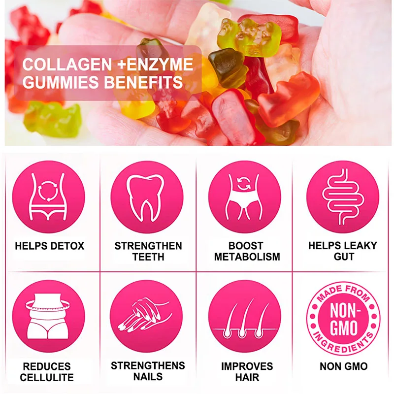 Collagen + Enzyme Gummies - wi – обзор и цена Biotin Hair Growth