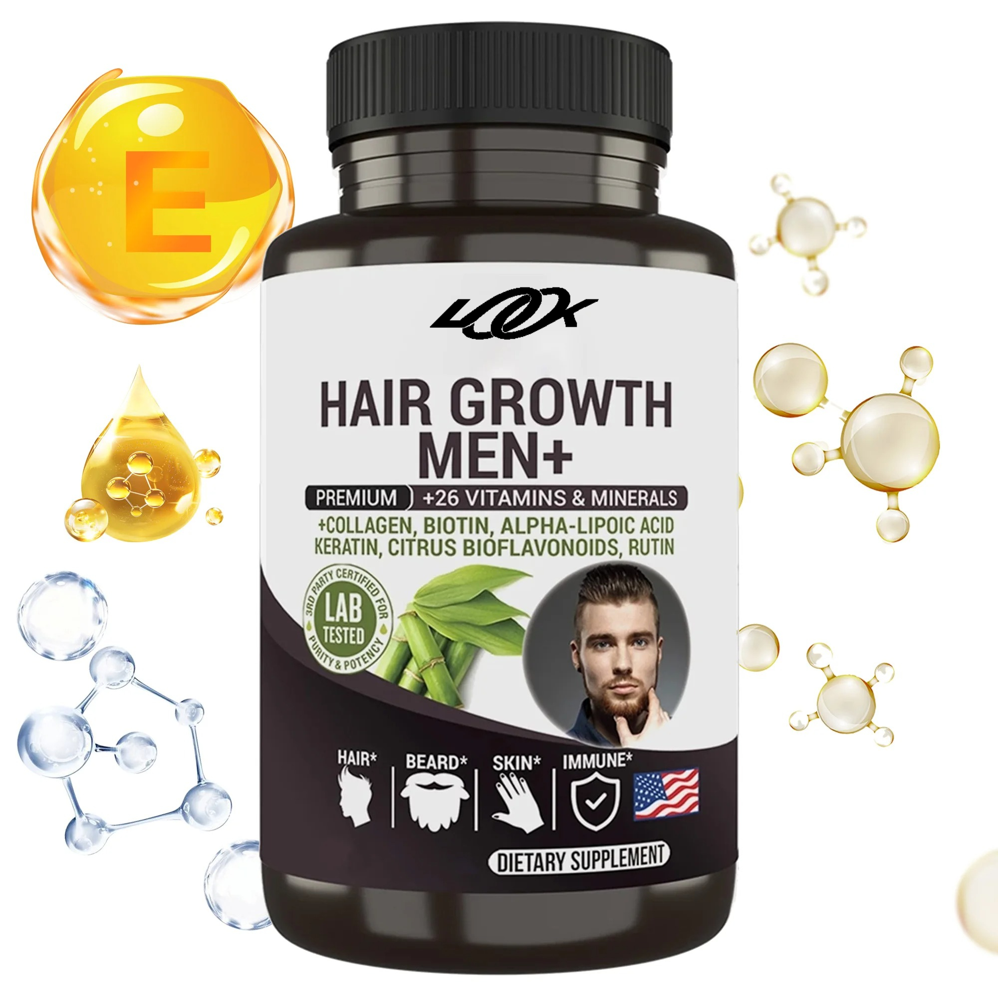 Hair Growth Men Supplement - P – обзор и цена Biotin Hair Growth