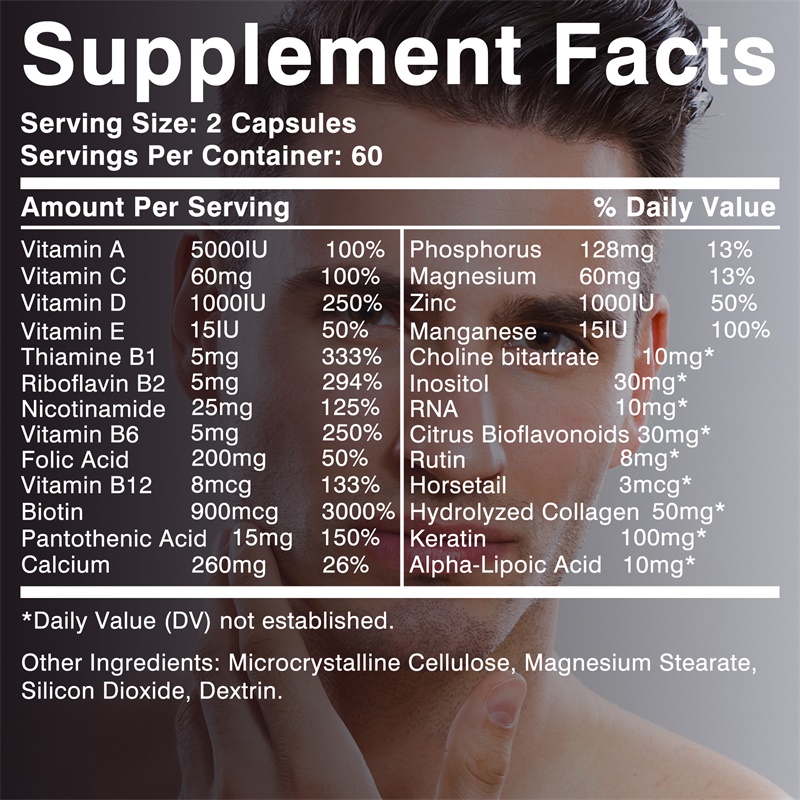 Hair Growth Men Supplement - B – обзор и цена Biotin Hair Growth