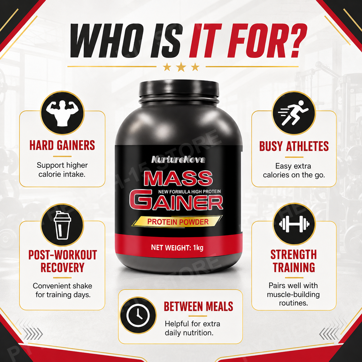 Mass Gainer Protein Powder 1kg – обзор и цена Fitness With Nutrition