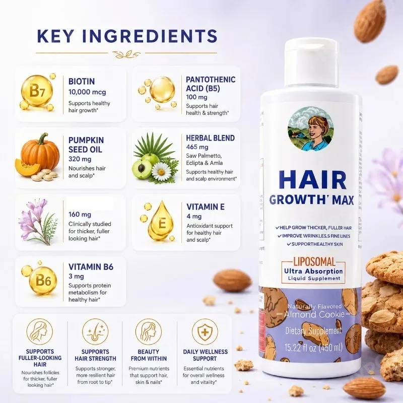Women's Hair Growth MAX Liposo – обзор и цена Biotin Hair Growth